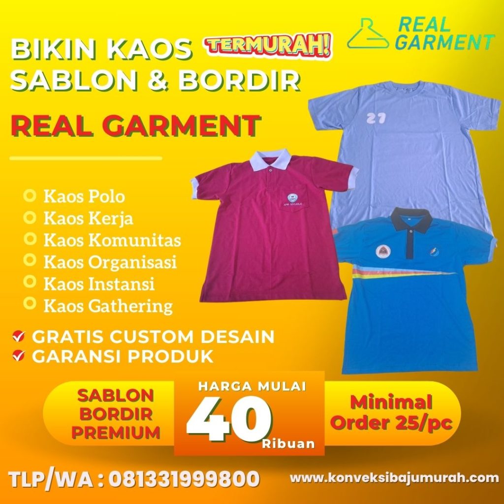Garment kaos surabaya terpercaya