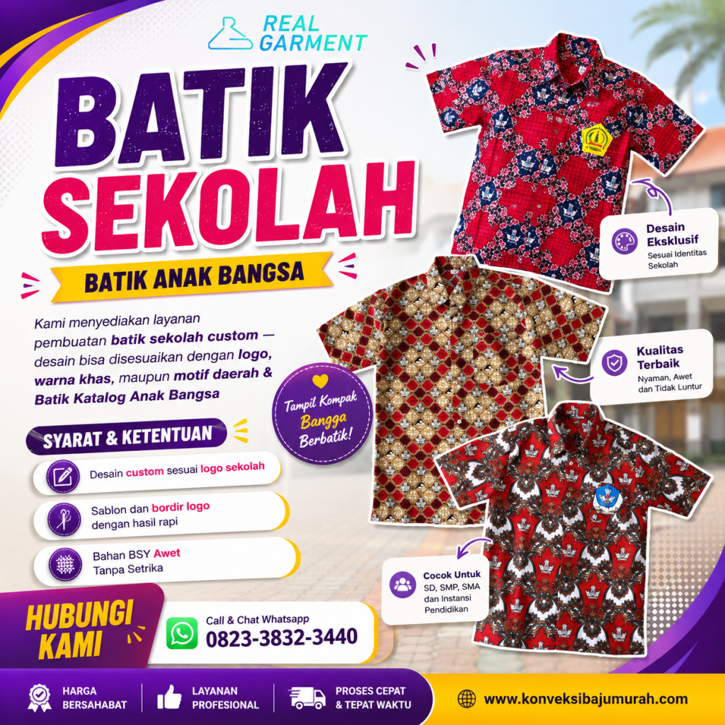 Baju Batik Seragam Sekolah Sd